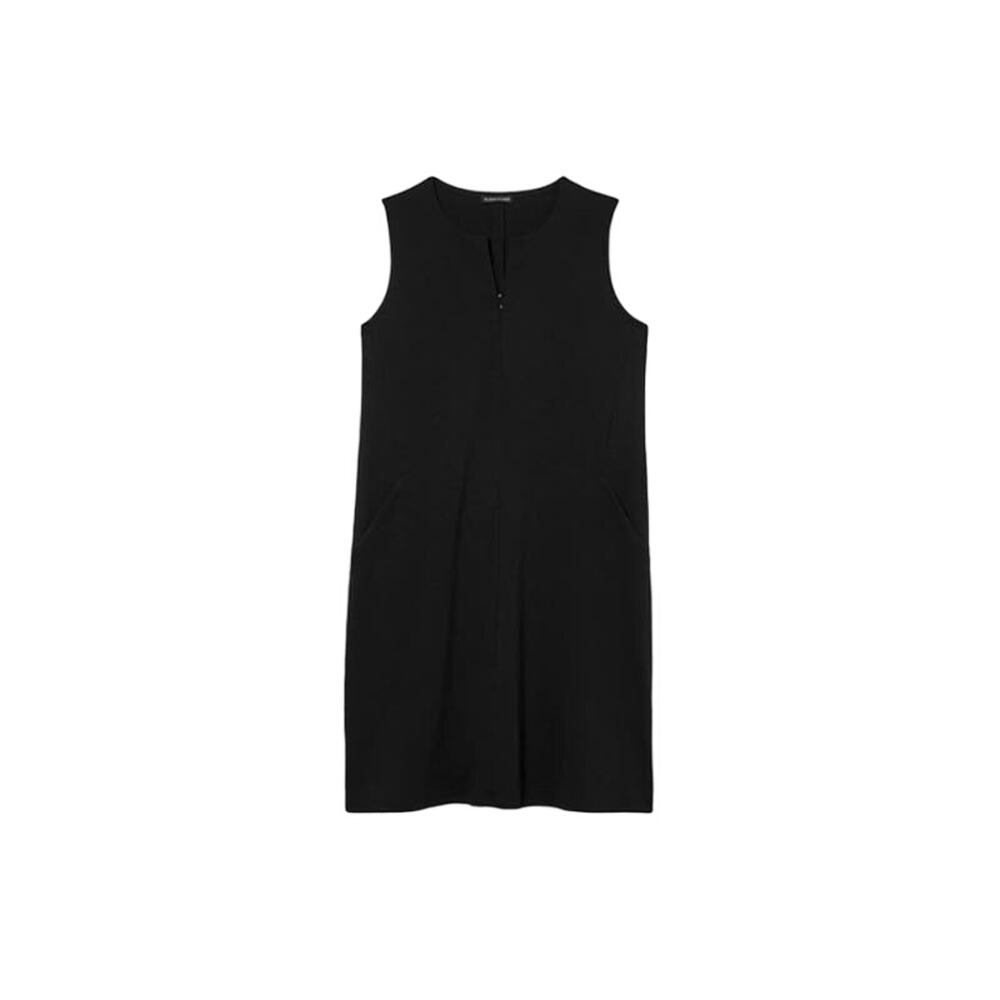 Eileen Fisher Split-Neck Zip-Front Ponte Dress Size XL‎